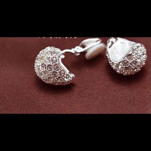 New 925 crystal teardrop clip on earrings ✨✨ - Picture 5 of 5